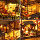 Spilay 6pcs Miniature People Dolls Figures,Cute Japanese Old Grandparents and Lovers Play Figurines for 1:24 DIY Dollhouse Decor