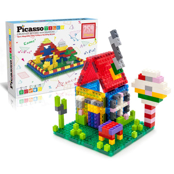 Picassotiles 259Pcs Magnetic Brick Tile Building Block Combo Set Compatible With Other Tiles Over 50+ Combination Stem Toy Educa