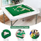 Goplus Classic Foldable Mahjong Table, 35' Square Green, 4 Cup Holders & 4 Chip Grooves, Foldable For Adults Domino Game, Camping