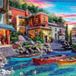 Educa 3000 Piece Jigsaw Puzzle - Sunset in Como - Cardboard - 47.25" x 33.5" - Ages 14+ - Model 19052 - Multicolor