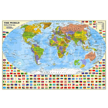 Payohto Political World Map Jigsaw Puzzle 1000 Pieces For Adults Kids Or Teens With 197 Countries International World Flags Puzz