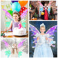 Electric Fairy Butterfly Wings For Kids Girls Adults, Light Up Butterfly Wings For Women, Iridescent Wings Dress Up For Dogs, Ro