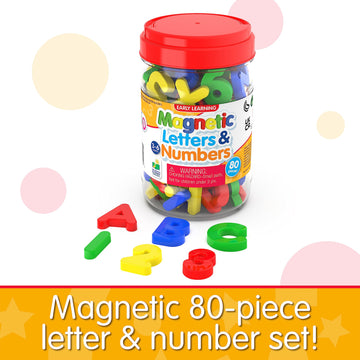 The Learning Journey: Magnetic Letters And Numbers For Toddlers - Abc 123 Alphabet Toy Magnets - 80-Piece Fridge Magnets For Kids And Toddlers - Toys & Gifts For Boys & Girls Ages 3 Years And Up
