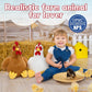 Tezituor 4 Pcs Large Chicken Stuffed Animals Set  12 Inch Realistic Big Stuffed Chick Plush Toy for Party Decoration  Cute Hen Chicken Plush Bulk for Boys Girls
