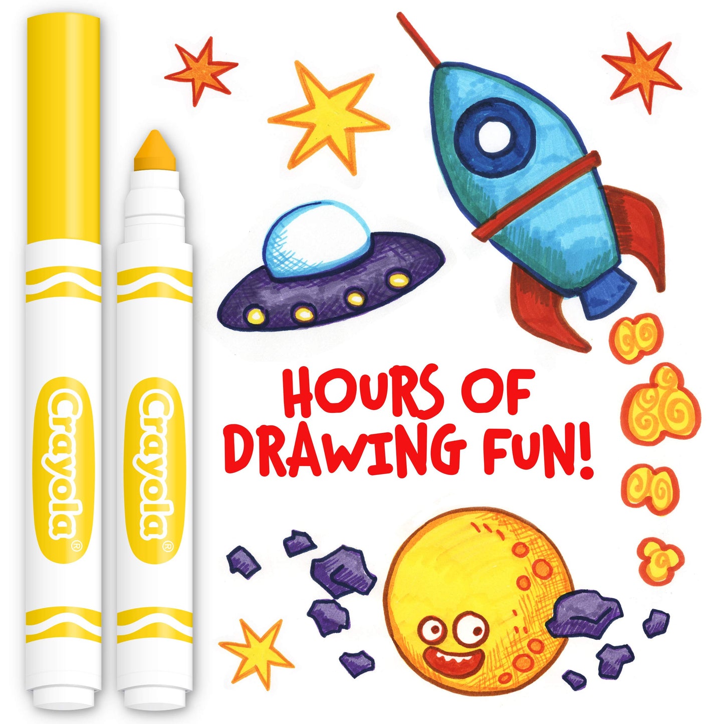 Crayola Broad Line Markers - Yellow (12Ct), Markers For Kids, Bulk School Supplies For Classrooms & Teachers