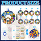 Hollowfly 48 Sets Christmas Nativity Crafts Kits Religious Jesus DIY Wreath Signs Hanging Ornaments Make Your Own Nativity Scene