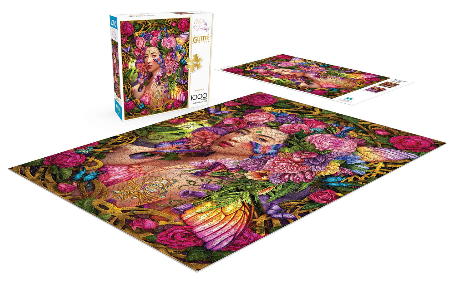 Buffalo Games - Flights of Fantasy - Spring Queen - 1000 Piece Jigsaw Puzzle  Pink