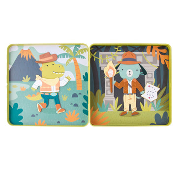 Stephen Joseph, Travel Tin Magnetic Dress Up, Dino And Dog
