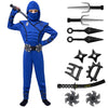 Spooktacular Creations Halloween Ninja Costume  Blue Ninja Outfit Set for Kids  Halloween Costumes with Accessories for Boys Dress Up and Role Play Party (3T  3-4 yrs)