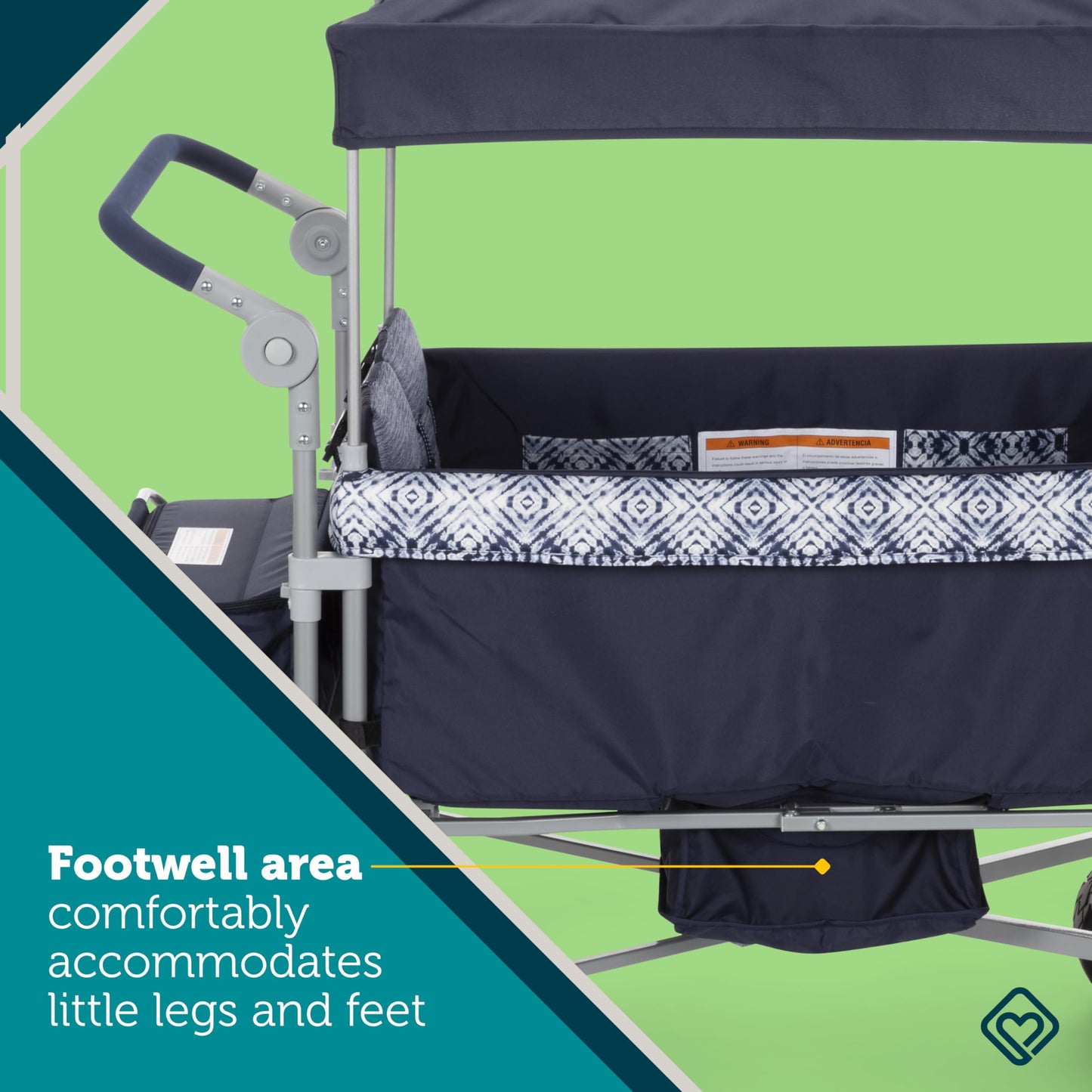 Safety 1St Summit 4-Seater Wagon Stroller With Canopy In Navy Ink