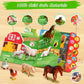 Igratens Farm Animals Figures Toys With Sound Books, 10Pcs Farm Animals For Toddlers & Animal Sound Books With 10 Buttons, Plast