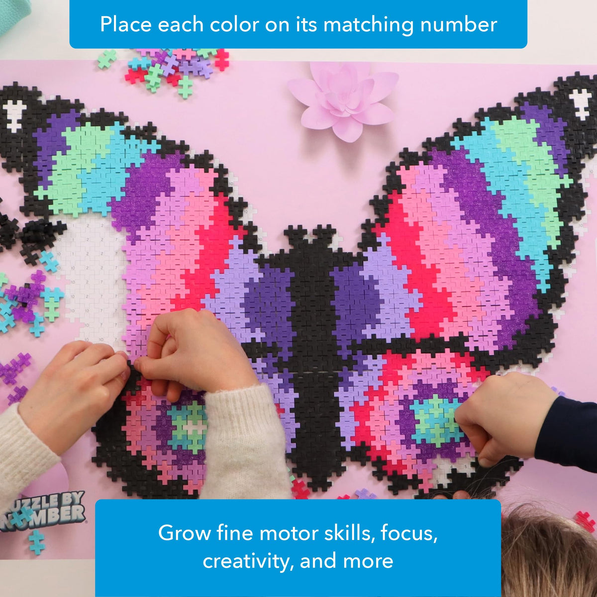 Plus Plus Puzzle By Number, 800 Piece Mini Interlocking Hashtag Color ...
