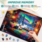 300 Pieces Puzzles For Adults | Winter Aurora Cat Jigsaw Puzzles | Large 300 Piece Puzzle For Children Adults Seniors | Sturdy,Safe | Engaging & Educational Toys Great Gift For Boys Girls 20.5 X 15 In
