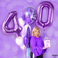Katchon, Giant 40Th Birthday Balloons Purple - 40 Inch | Purple 40 Balloon, Purple 40Th Birthday Decorations | 40Th Birthday Purple Balloon, 40 Balloon Numbers For 40 Years Old Birthday Decorations