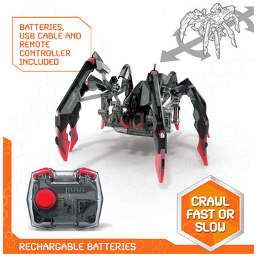 HEX BOTS Remote Control Tarantula, Rechargeable Robot Spider Toys for Kids, Adjustable Robotic Tarantula Spider, Robot Toys for