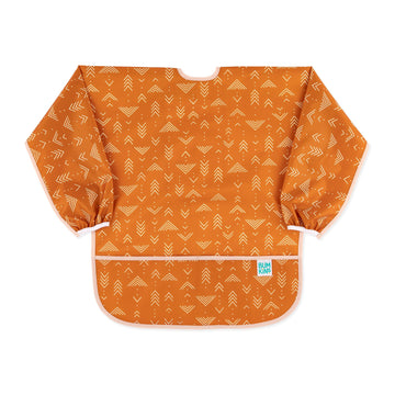 Bumkins Sleeved Smock, Toddler Reusable Waterproof Bib For Girls And Boys Ages 3-5 Years, Long Sleeve Childrens, Kids Paint Apron, Arts, Crafts And Play With Pocket, Soft Fabric, Boho Orange