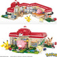 Mega Pokémon Building Toys Set Forest Pokémon Center With 648 Pieces, 4 Poseable Characters, For Kids