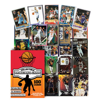 Assorted Set Of 100 Basketball Trading Cards - All New Condition Cards - Perfect Starter Set For Kids, Adults, & Collectors - Po
