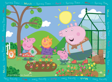 Ravensburger Peppa Pig Four Seasons 4 In Box (12, 16, 20, 24 Pieces) Jigsaw Puzzles For Kids Age 3 Years Up