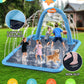 Octplay Splash Pad for Kids & Dogs, 102x87'' Large Sprinkler Pad Water Toys with Basketball Hoop, Thickened Non-Slip Splash Mat,
