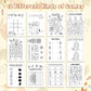 Fall Activity Books for Kids - 24Pcs Autumn Theme Mini Games Coloring Book Set Bulk DIY Art Drawing Mazes Word Search Word Scram