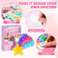 Lonfliness 8PCS Poke-in Craft and Art Kit for Kid Unicorn Theme No-Mess Fabric Sewing Art Girls Boys 4-12 Puzzle Puncture Painti