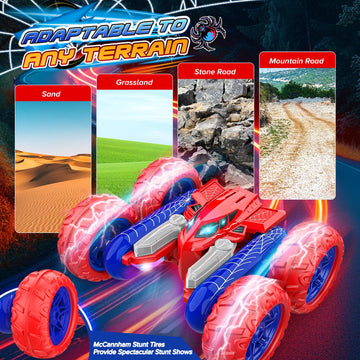 Remote Control Car Toys: Double Sided RC Cars Outdoor Toy for 4 5 6 7 8 9 10 Year Old Boys Girls Ages 5-7 Easter Birthday Gifts