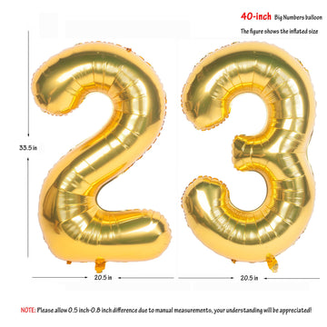 40 Inch Gold Number Balloons Helium Foil Mylar Balloon Birthday Party Banquet Decoration 23