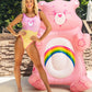 FUN.COM Cheer Bear Pool Float - Pink Vinyl Inflatable, Cheer Bear Size
