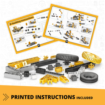 Engino Creative Builder- Backhoe Loader- 3-In-1, Educational Toys For Kids 6+, Engineering Kit For Young Inventors, Stem Kits, Gifts For Boys & Girls