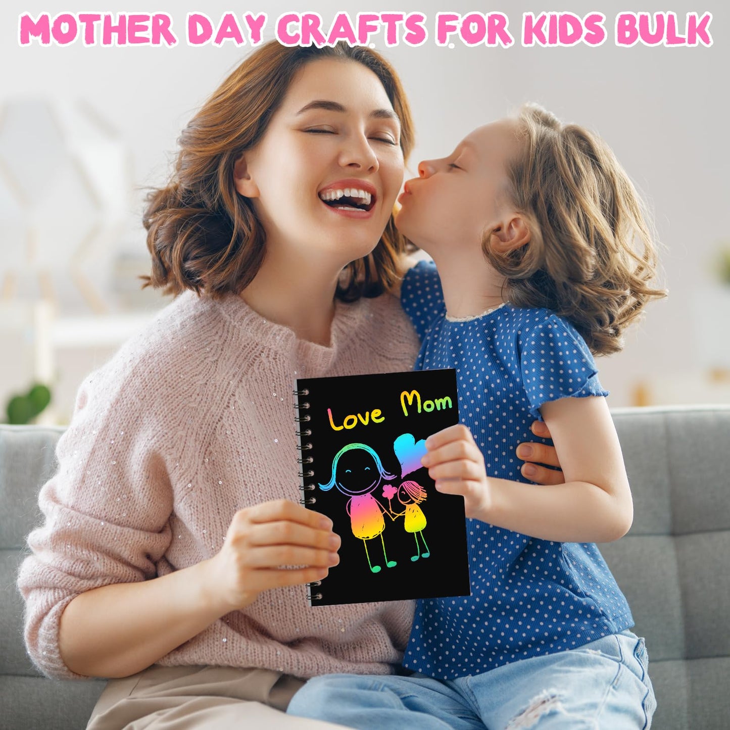 Scratch Art Party Favors for Kids: 24 Pack Rainbow Scratch Notebook Bulk Kids Craft School Supplies for Girls Boys 4-8 Years Old