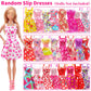 Ecore Fun 39 Pcs Doll Clothes And Accessories 3 Fashion Dresses 10 Slip Dresses 3 Tops 3 Pants 10 Necklaces 10 Shoes Fashion Casual Outfits Perfect For 11.5 Inch Dolls