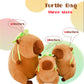 Txdrra Capybara Plush Toy,Cute Capybara Stuffed Animal,Soft Brown Capybara Plushie,Gifts For Boys And Girls (Capybara Turtle, 7.