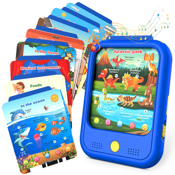 Kids Learning Tablet Educational Learning Pad For Toddlers 2-5 To Learn Alphabets, Numbers, Foods, Time, Music, Vehicles,Jurassic Park, Tablet Toy For Toddlers Ages 2 3 4 5 6 Years Old