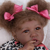 Milidool Black Reborn Baby Dolls Girl Lifelike Weighted African American Newborn Girl Dolls 20 Inch Realistic Baby Dolls That Lo