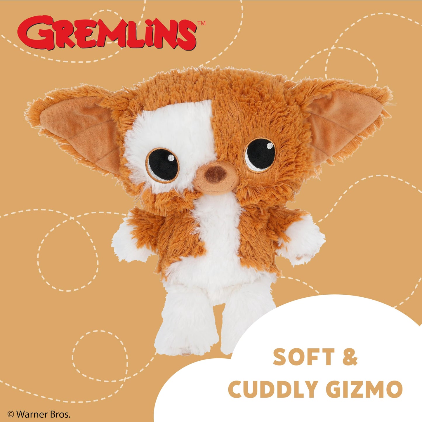 KIDS PREFERRED Gizmo Plush Stuffed Animal, Crinkle Sound, 12 Inches, Multicolor, Model 73950-A