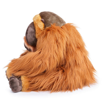 Zhongxin Made Orangutan Plush Toy, Realistic Orangutan Stuffed Animals 21In, Unique Forest Plushie Toys Model Dolls Collection F