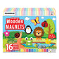 Wondrbox Wooden Magnets Kit | Art And Craft Kit For Boys And Girls 612 | Make 16 Fridge Magnets | Coloring & Painting Kit | Toy