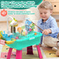 Color Changing Kitchen Play Sink Toys with Running Water for Kid,Electric Water Table with Animals, Food, Tableware Accessories,