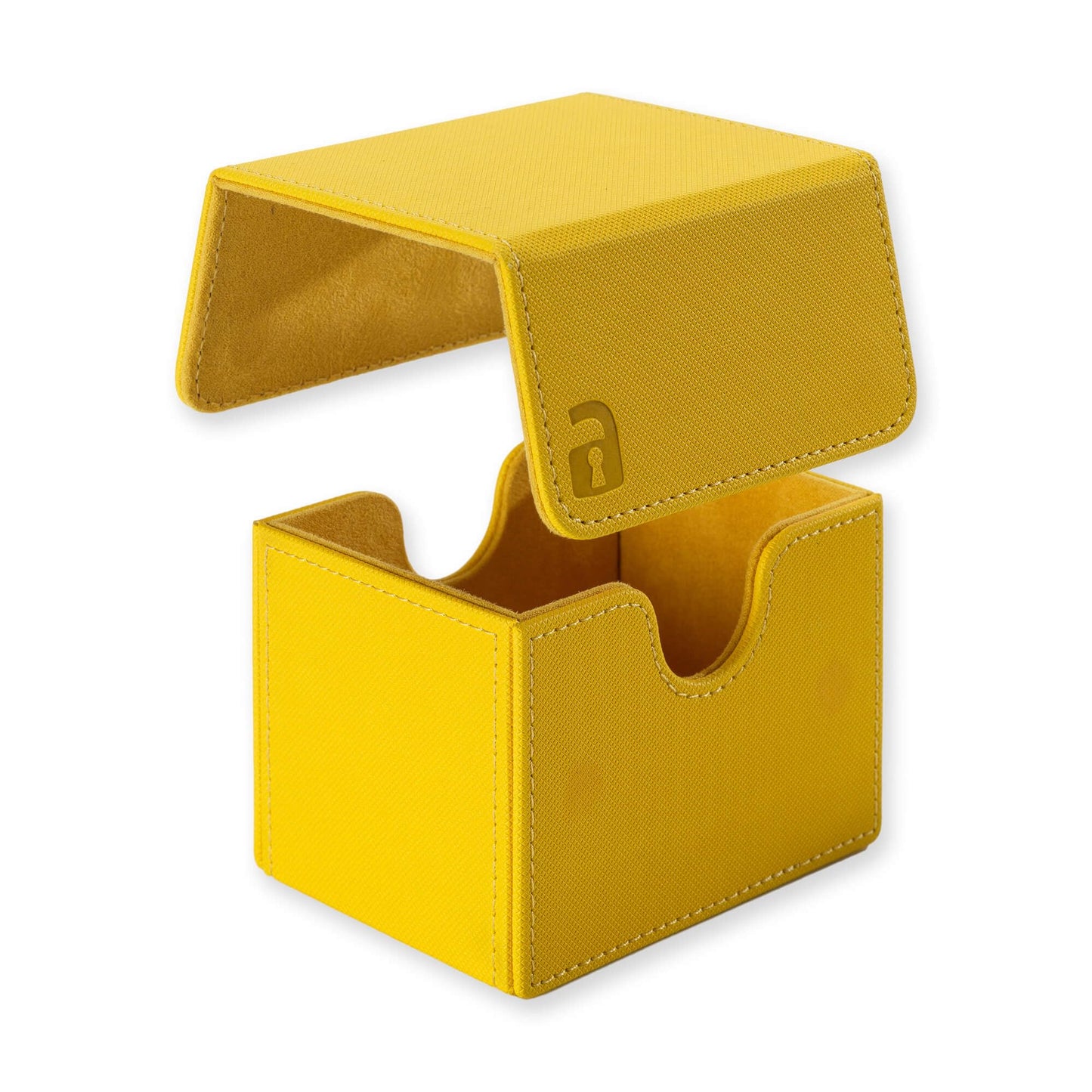Vault X Exo-Tec® Modular Sideloading Deck Box Module For 100+ Tcg Cards. Detachable Magnetic Lid. Fits Commander & Standard Trading Cards. (Yellow)