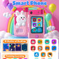 Kids Smart Phone Toy, Christmas Birthday Gift For Kids Ages 3-10, Touchscreen Toddler Play Phone With Rotating Camera, Learning