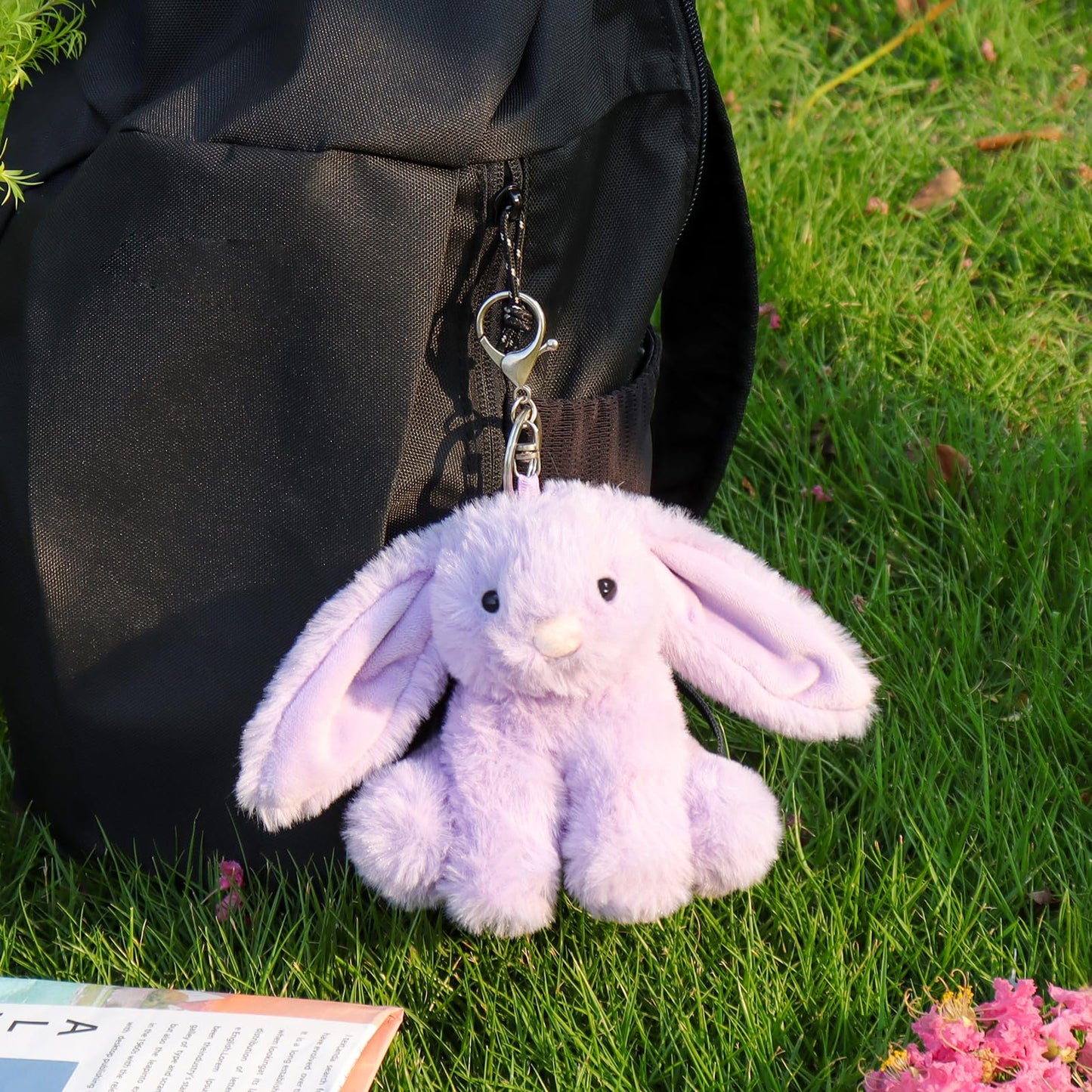 Apricot Lamb Cute Toys Plush Purple Bunny Rabbit Stuffed Animal Soft Keychain For Kids Bag, Purse, Backpack, Handbag (Purple Bunny，4.7 Inches)