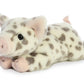 Aurora® Realistic Miyoni® Spotted Piglet Stuffed Animal - Lifelike Detail - Cherished Companionship - White 11 Inches