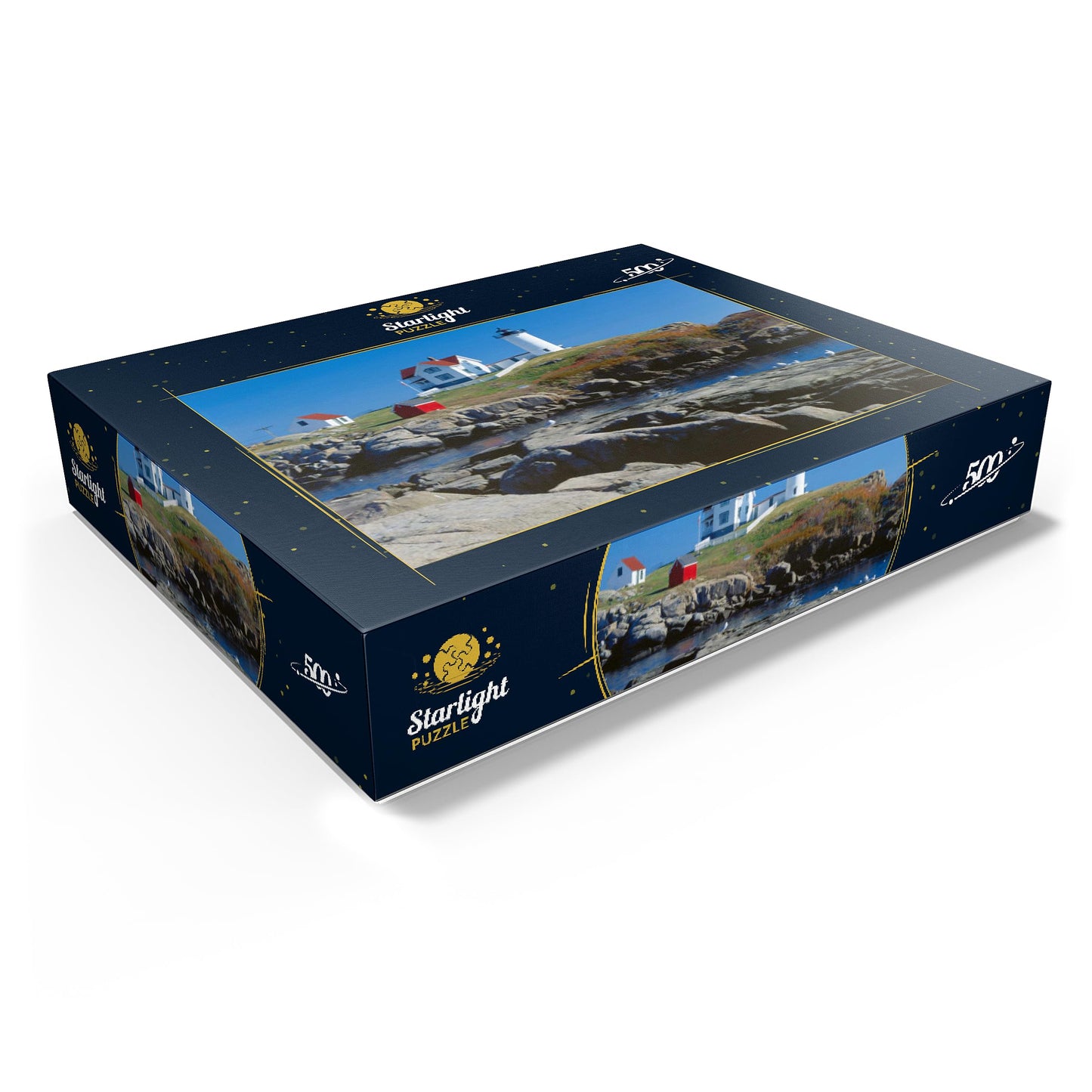 Mypuzzle Nubble Lighthouse At Cape Neddick, York Beach, Maine, Usa - Premium 500 Piece Jigsaw Puzzle For Adults