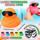 RoundFunny 10 Sets Jumbo Rubber Ducks with Sunglasses 5 Inch Giant Squeaky Rubber Ducks Big Floating Bathtub Toys for Shower Bir