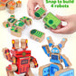 Coogam Fine Motor Building Robot Blocks For 3 4 5 Years Old Kids, Wooden Snap Together Robot Builders, Stem Take Apart Robot Playset, Educational Learning Toy Gift For Boys Girls