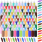Wettarn 60 Pcs 1.25 oz Sand Art Bottle Kits 60 Colors of Sand Art Rangoli Colors for Painting DIY Drawing Favor Diwali Wedding D