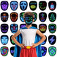 Envyvip Rechargeable LED Mask for Teen Boys & Girls, Gesture Control Halloween Costume Mask Kids Birthday Gifts, 30 Static + 40 