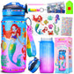 Meijoy Decorate Your Own Water Bottle Kits For Girls - Kids Water Bottle Birthday Gifts For 4 5 6 7 8-12 Year Old Girl Diy Unicorn Birthday Decorations Arts And Crafts For Kids (Mermaid)