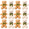 Hydren 12 Pack Bear Stuffed Animals Bulk 10 Inch Plush Bear Toy Small Stuffed Bears With Bow Tie For Baby Shower Centerpieces We